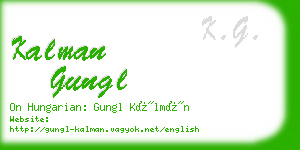 kalman gungl business card
